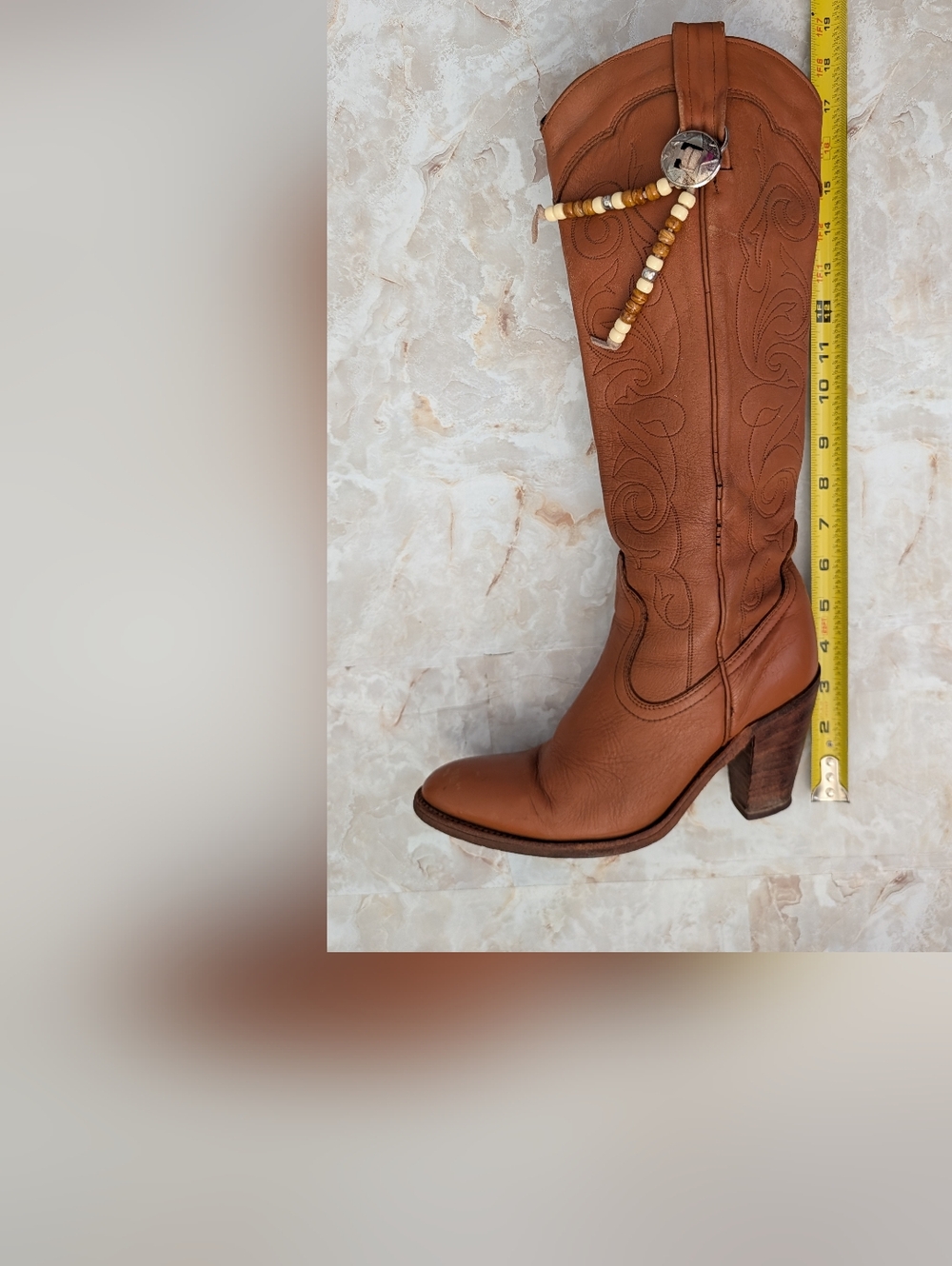 Vintage Frye Knee-High Cowgirl Boots Woman's Size 7.5 B - Picture 11 of 15